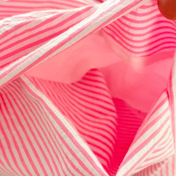 🎀HP🎀 Lilly Pulitzer ADDISON SEERSUCKER one shoulder pink white DRESS 8 NWT - Picture 11 of 16